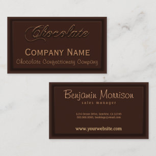 Wafer Thin Chocolate Confectionery Business Cards Visitenkarte