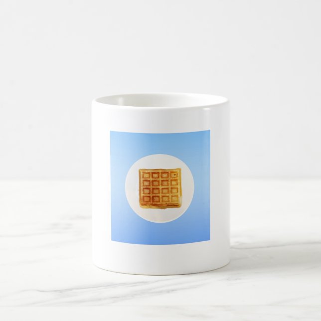 Waffel auf einer Platte Kaffeetasse (Mittel)