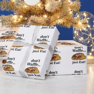 Waffel Dessert Essen Lustige Party Geschenkpapier