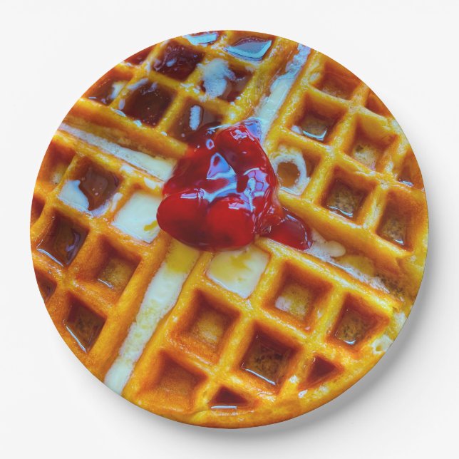 Waffel-Foto Pappteller (Vorderseite)