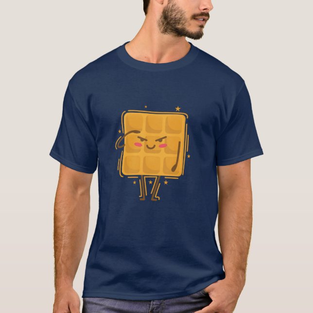 Waffel grüßt Gebäck Snack Freund T-Shirt (Vorderseite)
