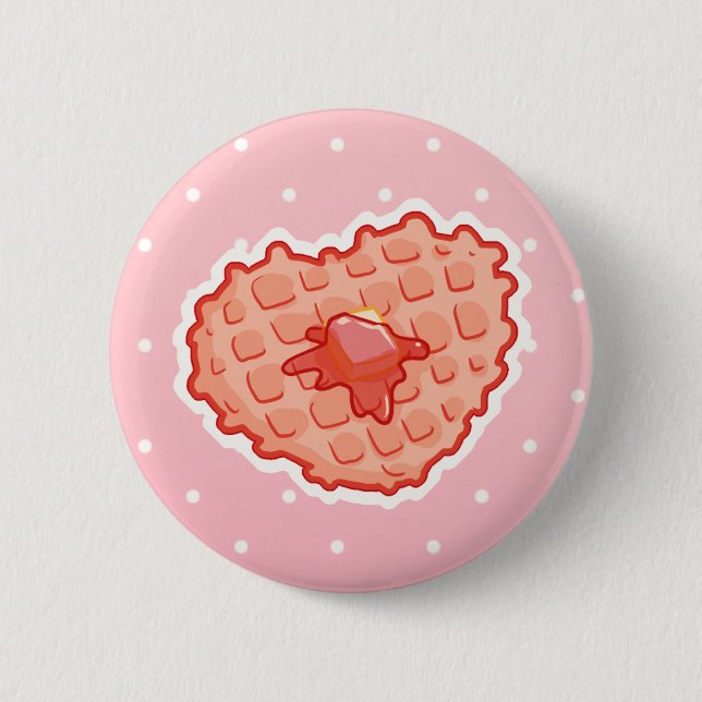 Waffel I <3 Button (Vorderseite)