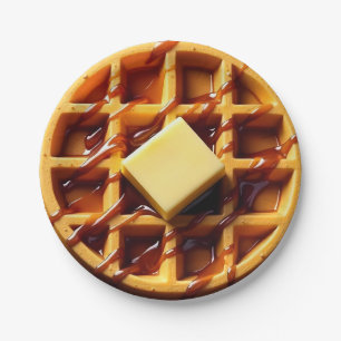 Waffel-Illustration Pappteller