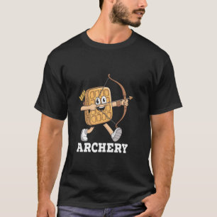 Waffel spielt Bogenschießen Waffeln Essen Liebhabe T-Shirt