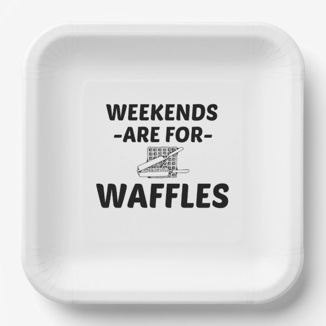 WAFFEL WEEKEND PAPPTELLER (Vorderseite)