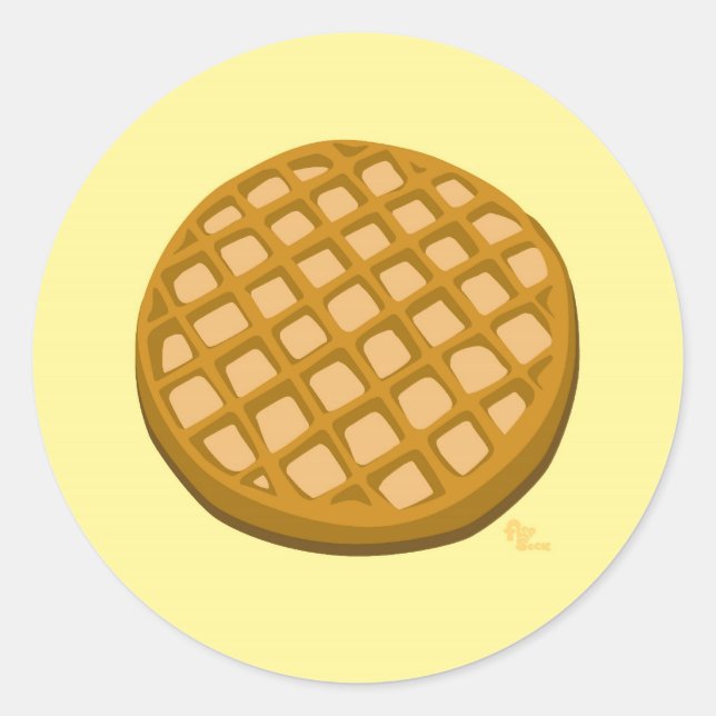 Waffelaufkleber Runder Aufkleber (Vorderseite)