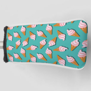Waffelcones Eis und gefrorenes Jogurt-Muster Golf Headcover