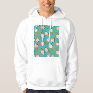 Waffelcones Eis und gefrorenes Jogurt-Muster Hoodie