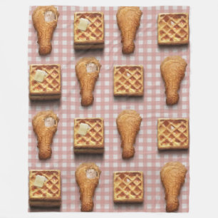 Waffeldecke aus Gingham Fleecedecke