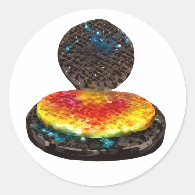 Waffeleisen Runder Aufkleber (Vorderseite)