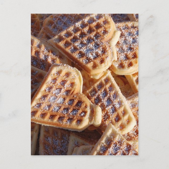 Waffelherzen Postkarte (Vorderseite)
