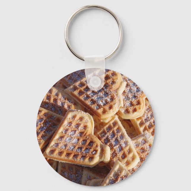 Waffelherzen Schlüsselanhänger (Vorderseite)