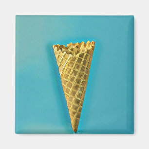 Waffelhörnchen für Eisliebhaber Magnet