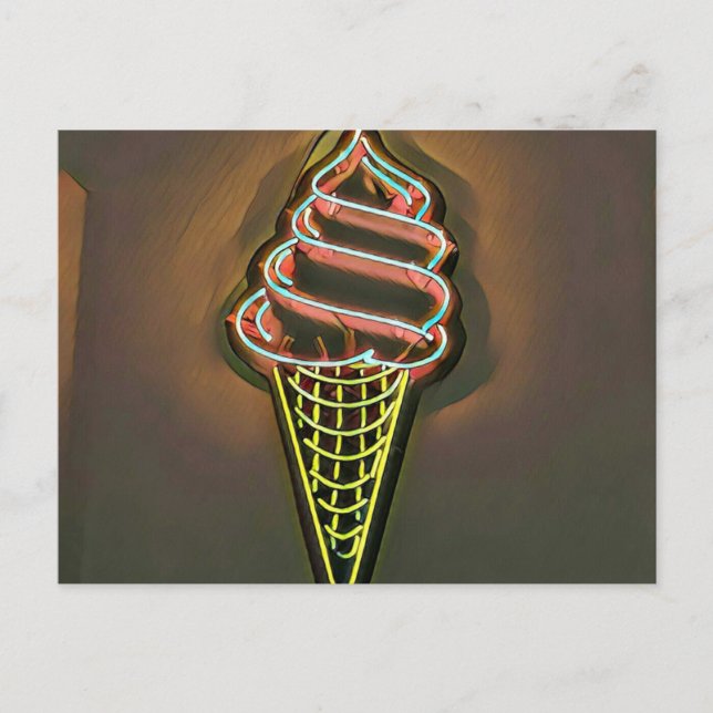 Waffelkegel Postkarte (Vorderseite)