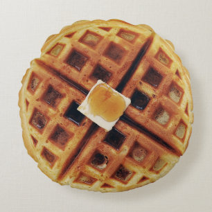 Waffelkissen Rundes Kissen
