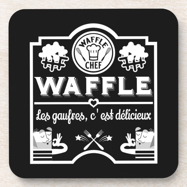 WaffelKoch Getränkeuntersetzer (Vorderseite)