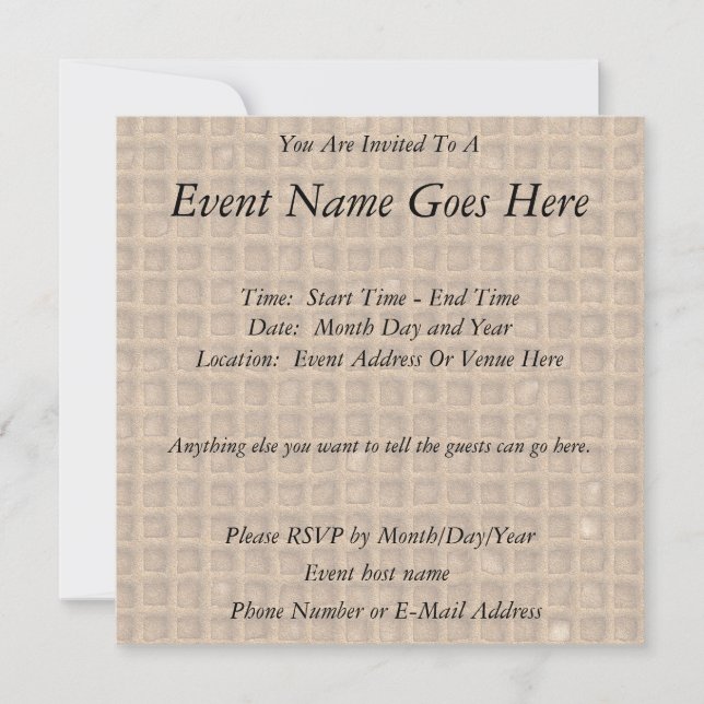 Waffelkone Einladung (Vorderseite)