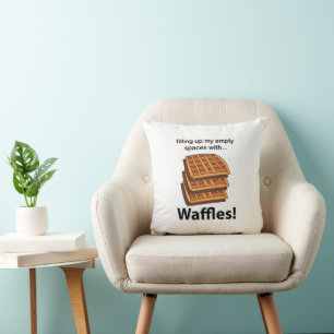 Waffeln, die meine leeren Räume mit Waffeln füllen Kissen