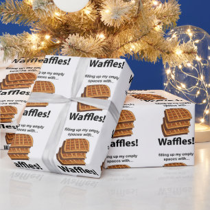 Waffeln füllen meine leeren Räume mit Waffeln  Geschenkpapier