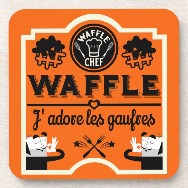 Waffeln Getränkeuntersetzer (Vorderseite)