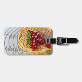 Waffeln, hausgemacht mit Johannisbeeren Gepäckanhänger