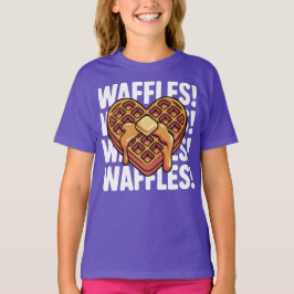Waffeln Herz für Frühstücksliebhaber T-Shirt