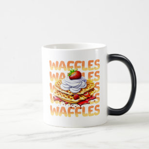 Waffeln in Erdbeeren Personalisiert Verwandlungstasse