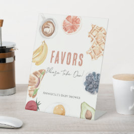 Waffeln Kaffee Frucht Baby Brunch Favoriten Sockelschild