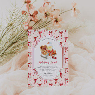 Waffeln & Mimosas Galentine's Day Brunch Einladung