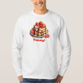 Waffeln mit Schokolade und Erdbeeren T-Shirt
