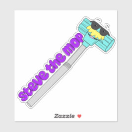 Waffeln&Mochi-StevetheMop-Vinyl-Aufkleber Aufkleber