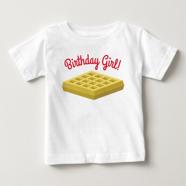 Waffeln Niedliches Frühstück Brunch Kinder 1. Gebu Baby T-shirt (Vorderseite)