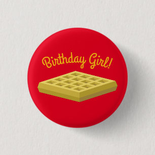 Waffeln Niedliches Frühstück Brunch Kinder 1. Gebu Button