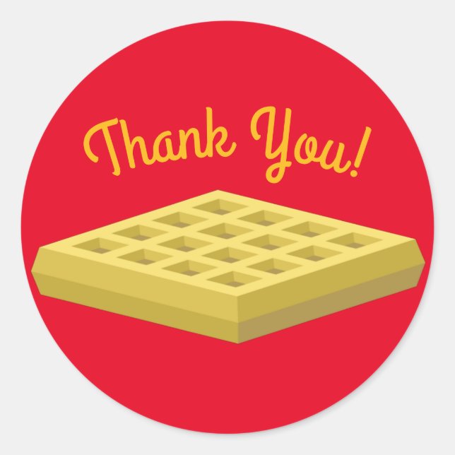 Waffeln Niedliches Frühstück Brunch Kinder 1. Gebu Runder Aufkleber (Vorderseite)