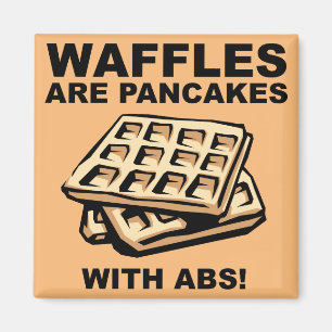 Waffeln Pancakes mit abs Funny Kühlschrankmagnet Magnet