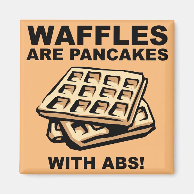 Waffeln Pancakes mit abs Funny Kühlschrankmagnet Magnet (Vorne)