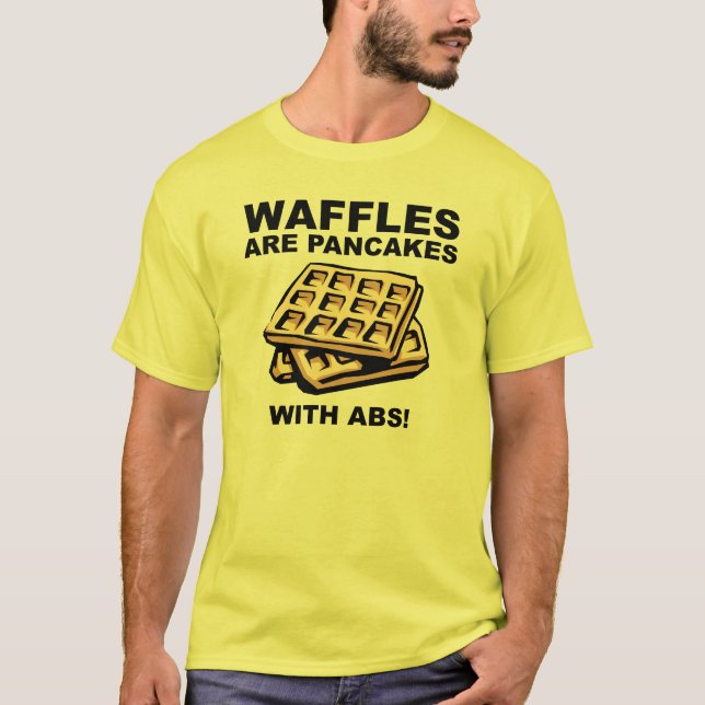 Waffeln Pancakes mit abs Funny T - Shirt (Vorderseite)