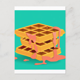 Waffeln > Pancakes Postkarte