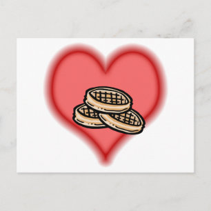 Waffeln Postkarte