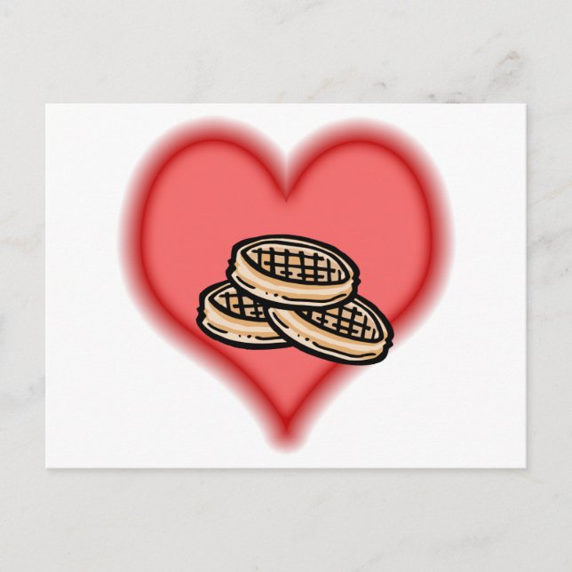 Waffeln Postkarte (Vorderseite)