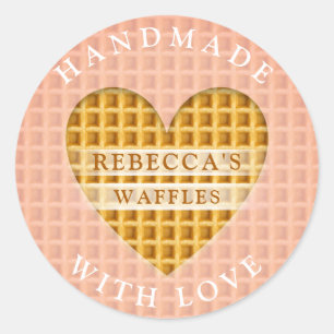 Waffeln Runder Aufkleber