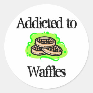Waffeln Runder Aufkleber