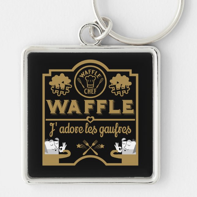 Waffeln Schlüsselanhänger (Vorne)