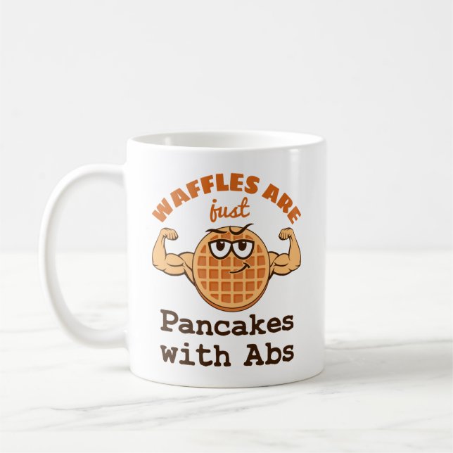 Waffeln sind nur Pfannkuchen mit Waffellover Kaffeetasse (Links)