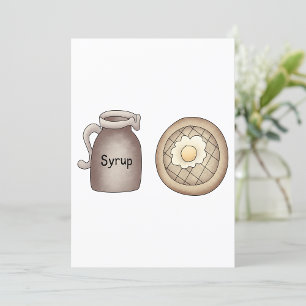 Waffeln und Ahornsirup Einladung