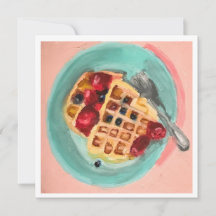 Waffeln und Beeren