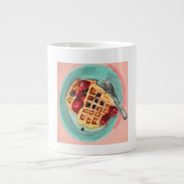 Waffeln und Beeren Jumbo-Tasse