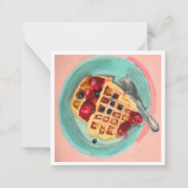 Waffeln und Beeren Mitteilungskarte