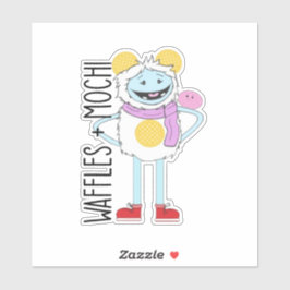 Waffeln und Mochi-Vinyl-Sticker Aufkleber