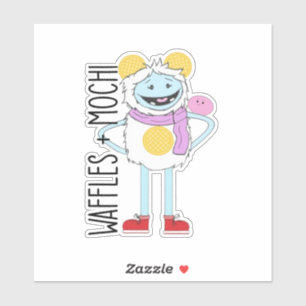 Waffeln und Mochi-Vinyl-Sticker Aufkleber
